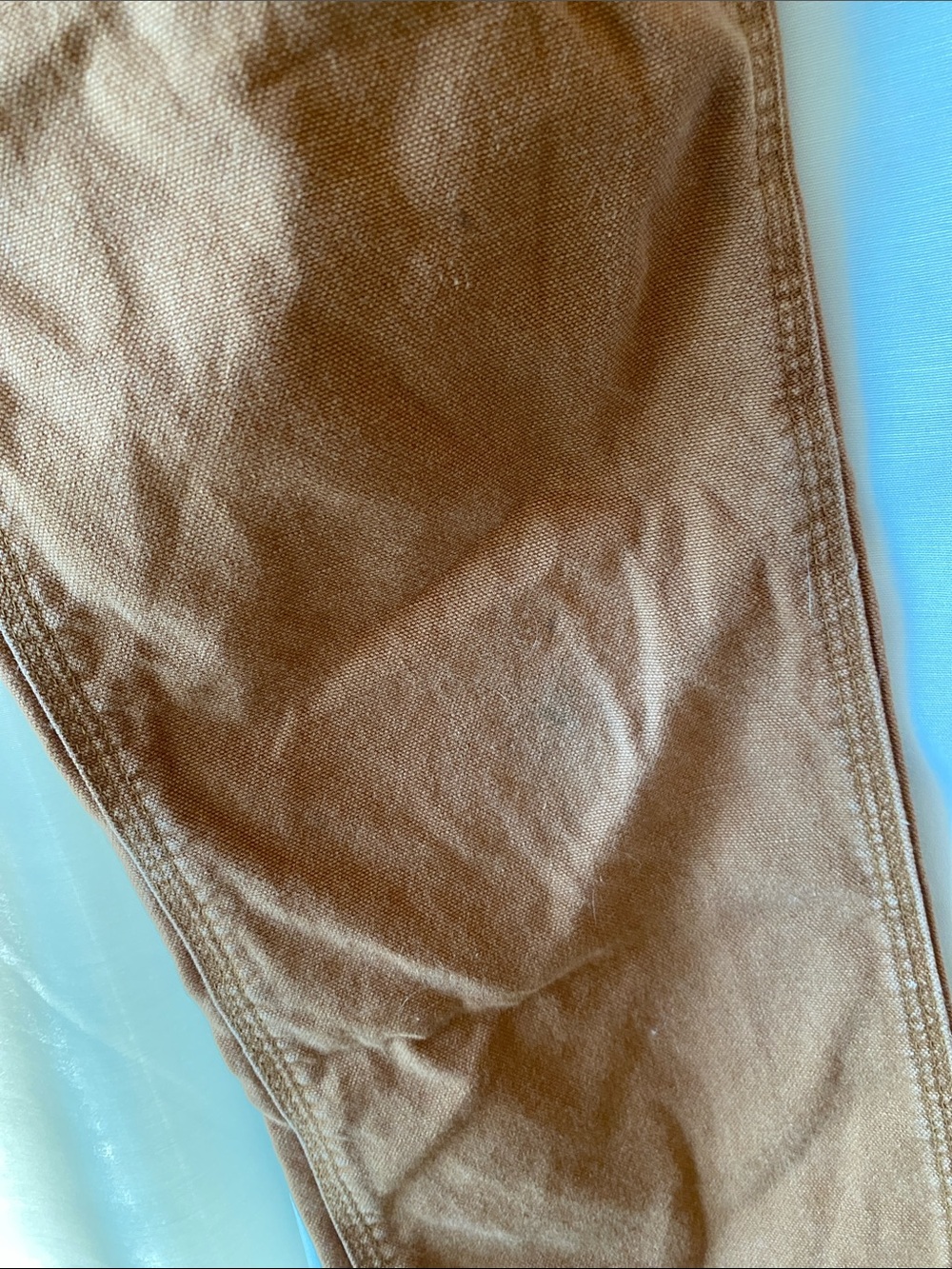 Kids Carhartt canvas carpenter work pants size 10 Brown color - Picture 3 of 8